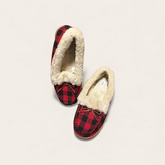 Old Navy_Buffalo Cozy Plaid Women's Slippers_Size 10 - Picture 2 of 3